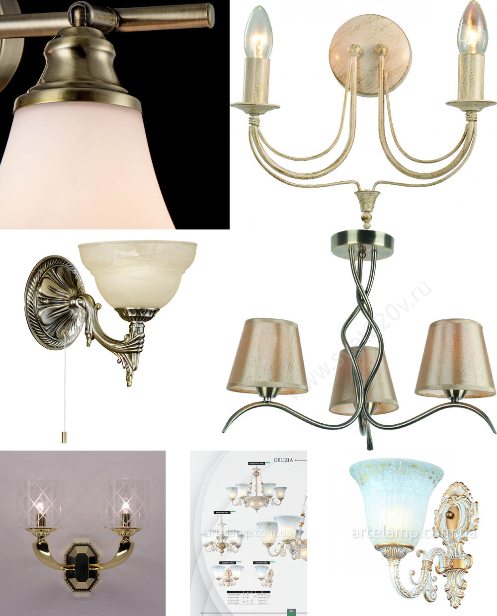 « для спальни». Arte Lamp серия Delizia артикул A1032AP-2WG