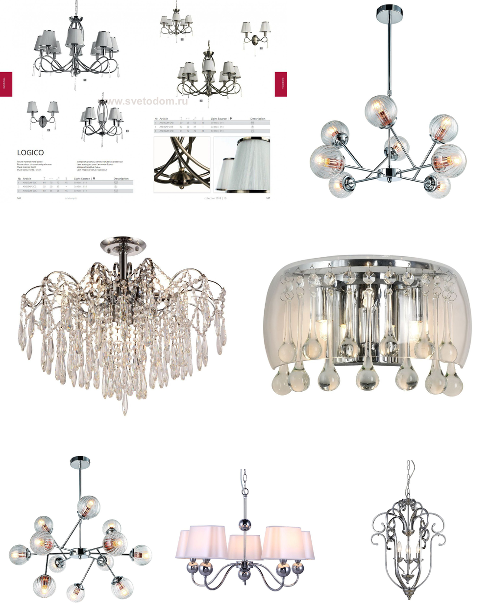 « подвесные». Arte Lamp серия Logico артикул A1035LM-8CC