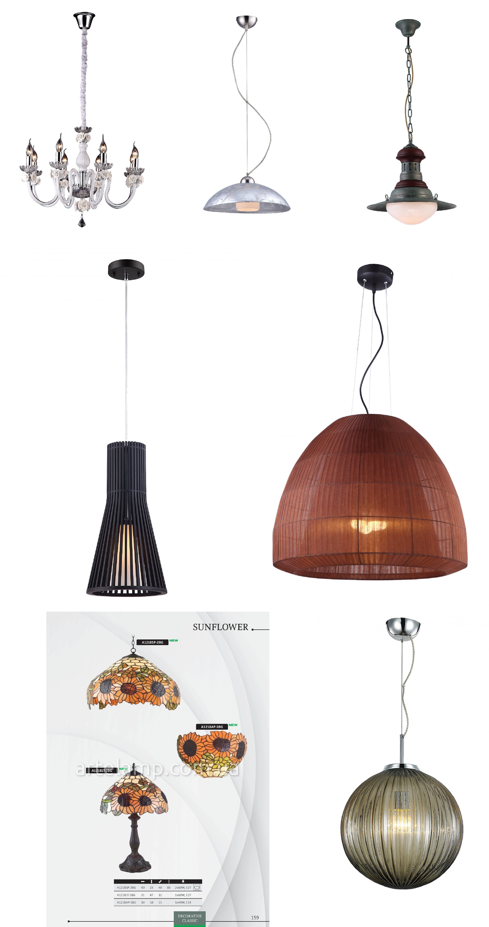 « для кухни». Arte Lamp серия Sunflower артикул A1218SP-2BG