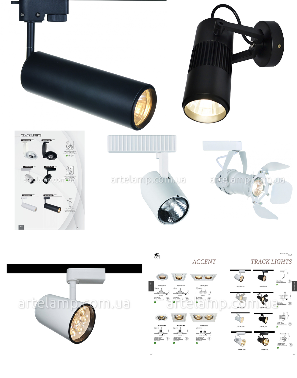 «Технический свет». Arte Lamp серия Track Lights артикул A1412PL-1WH