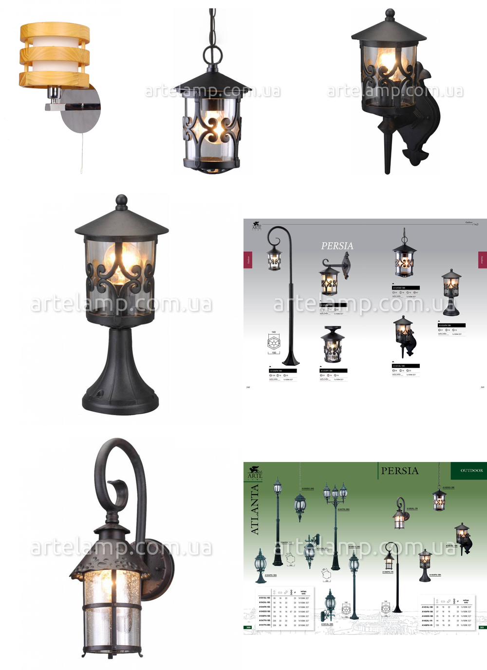 «». Arte Lamp серия Persia 1 артикул A1452AL-1BK