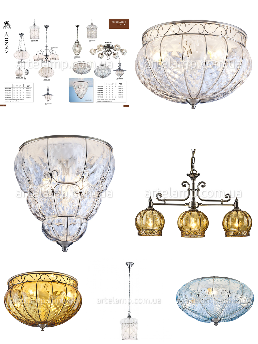 « подвесы». Arte Lamp серия Venice артикул A2114SP-1CC