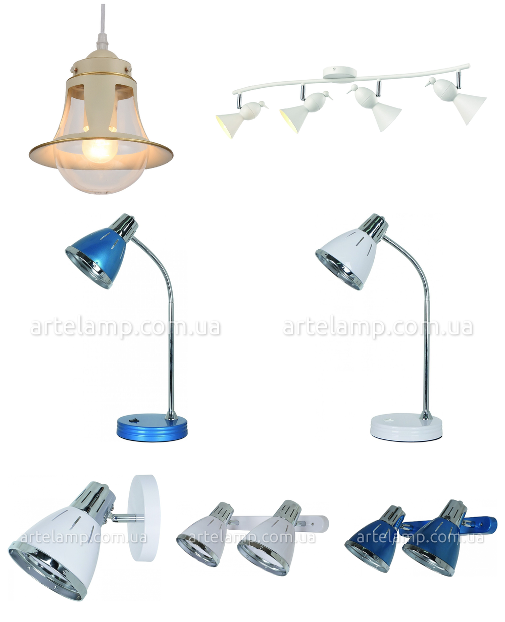 « четыре лампочки». Arte Lamp серия Marted артикул A2215PL-4BL