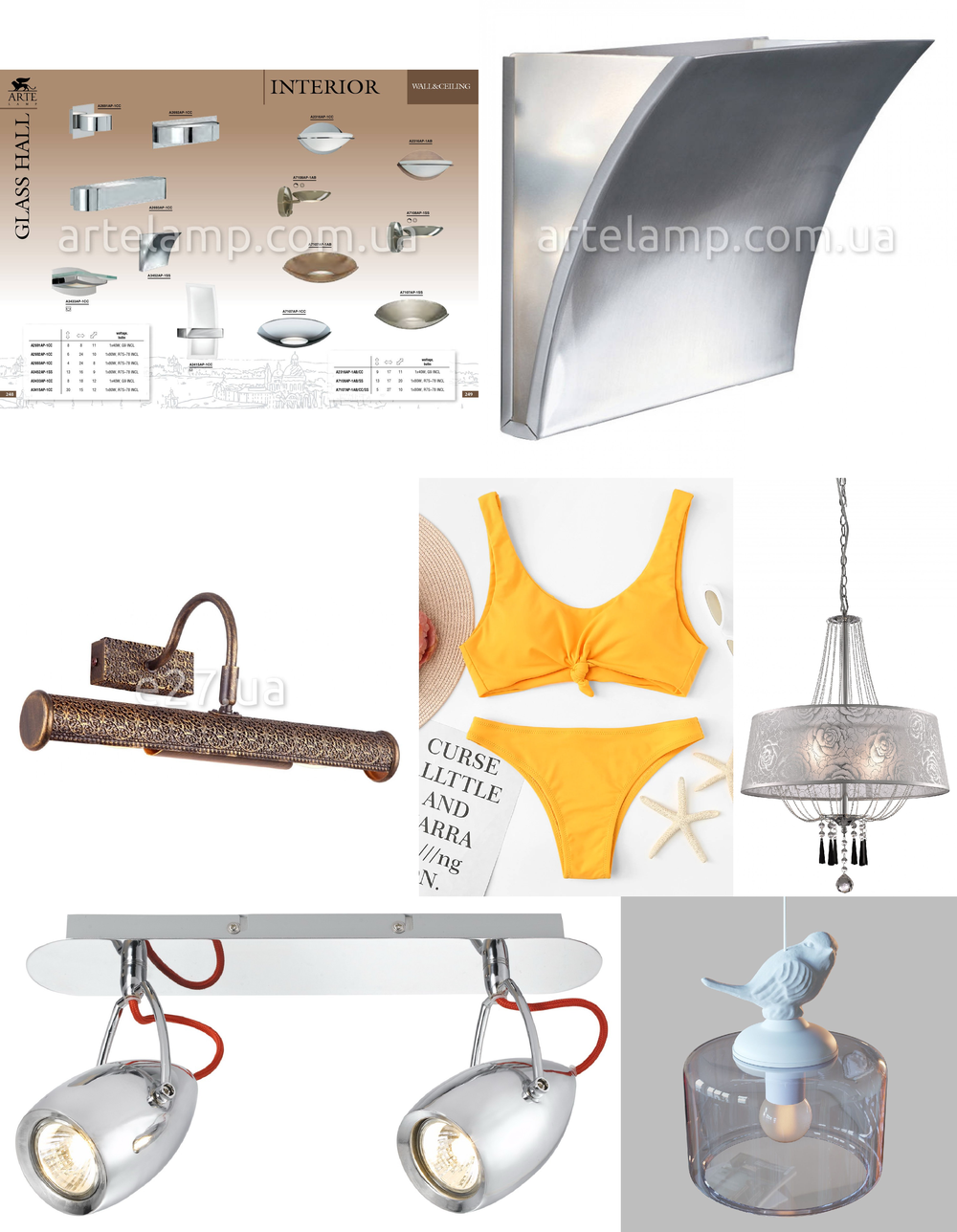 « настенные светильники». Arte Lamp серия Glass hall артикул A2693AP-1CC