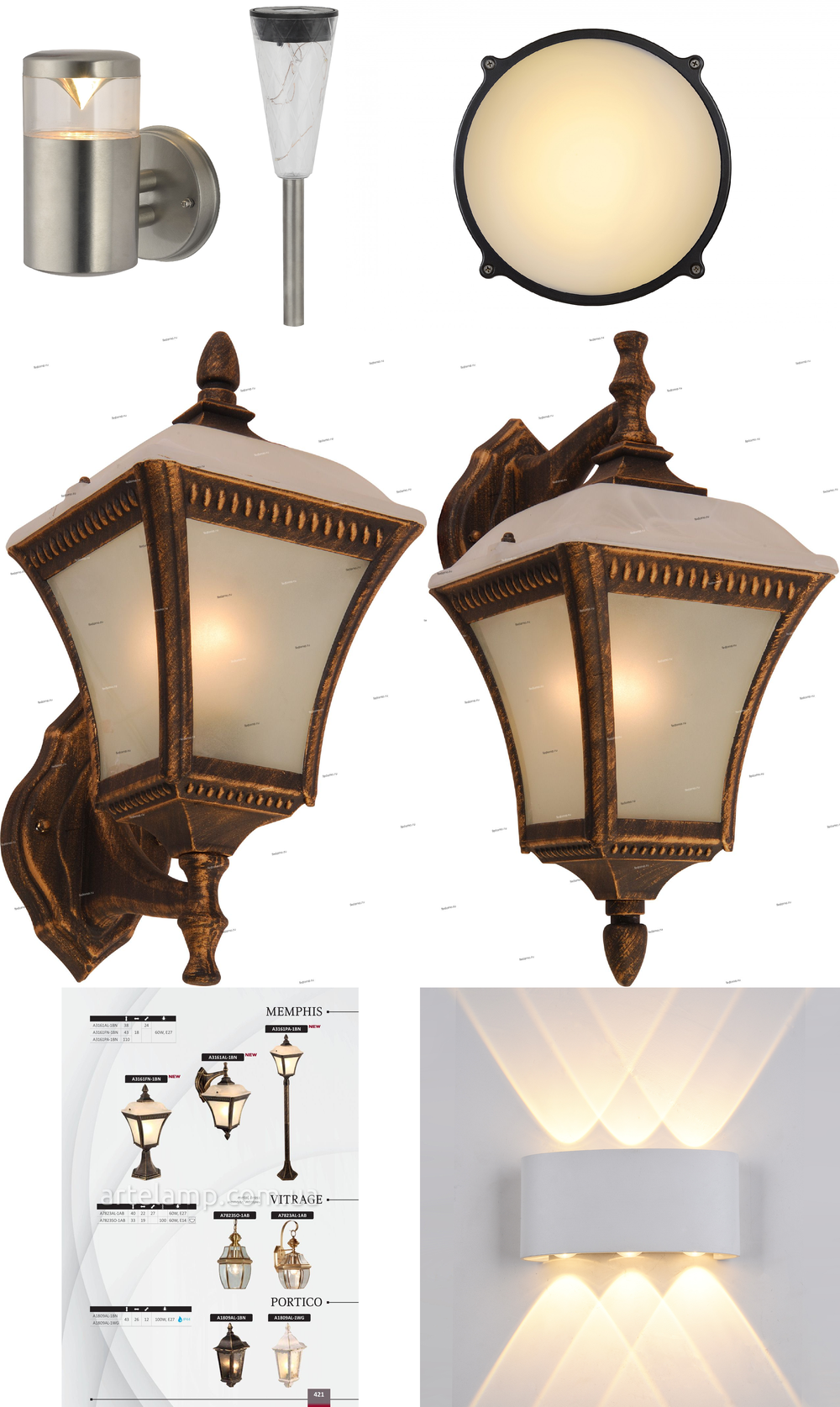 « настенные». Arte Lamp серия Memphis артикул A3161AL-1BN