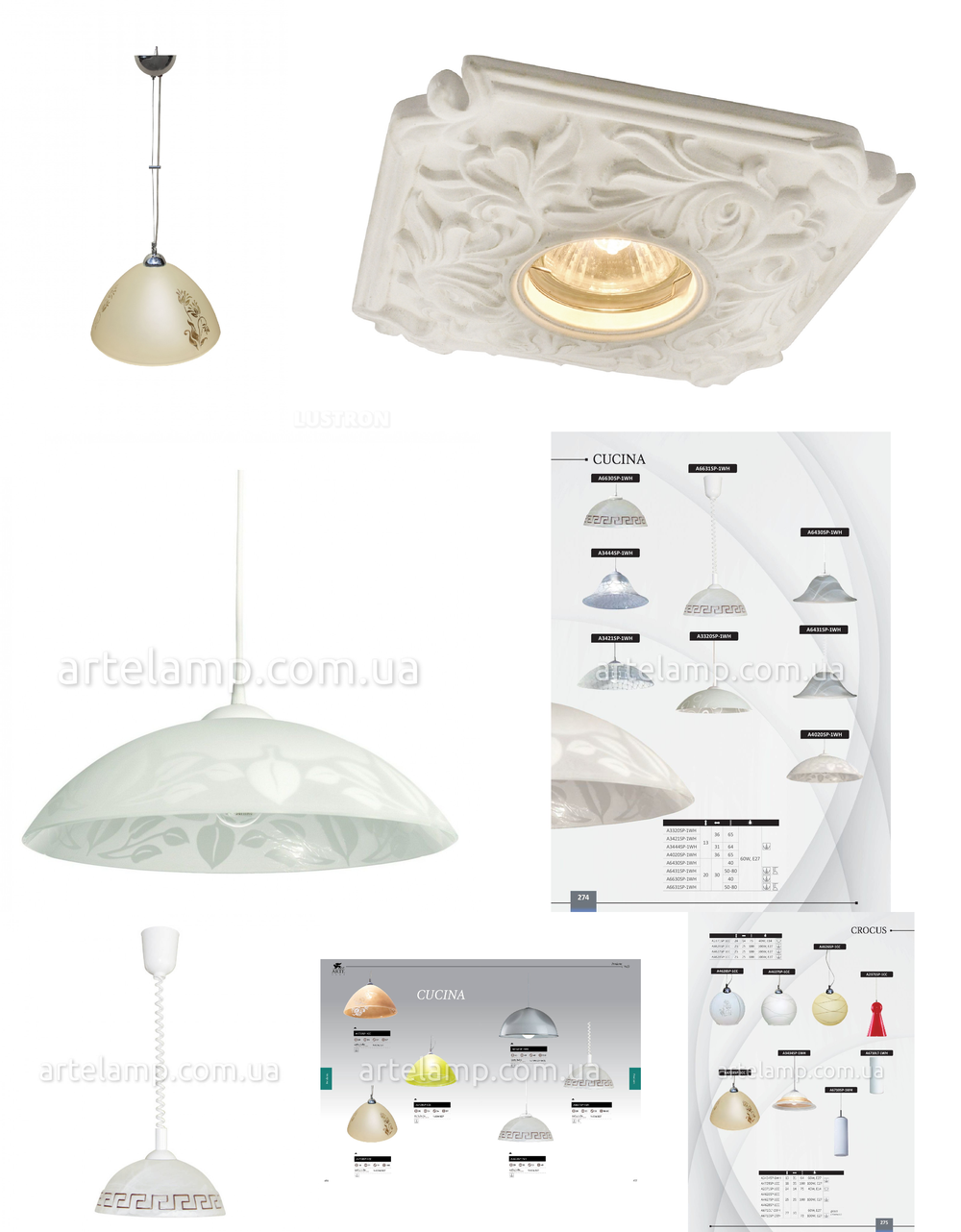 « для кухни». Arte Lamp серия Cucina артикул A4020SP-1WH