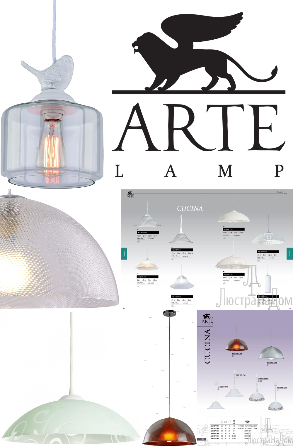 « для кухни». Arte Lamp серия Cucina артикул A4020SP-1WH