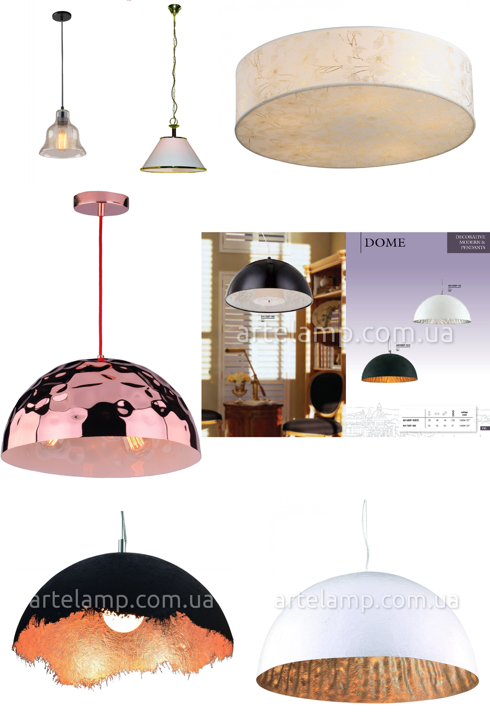 « подвесные». Arte Lamp серия Dome артикул A4175SP-1BK