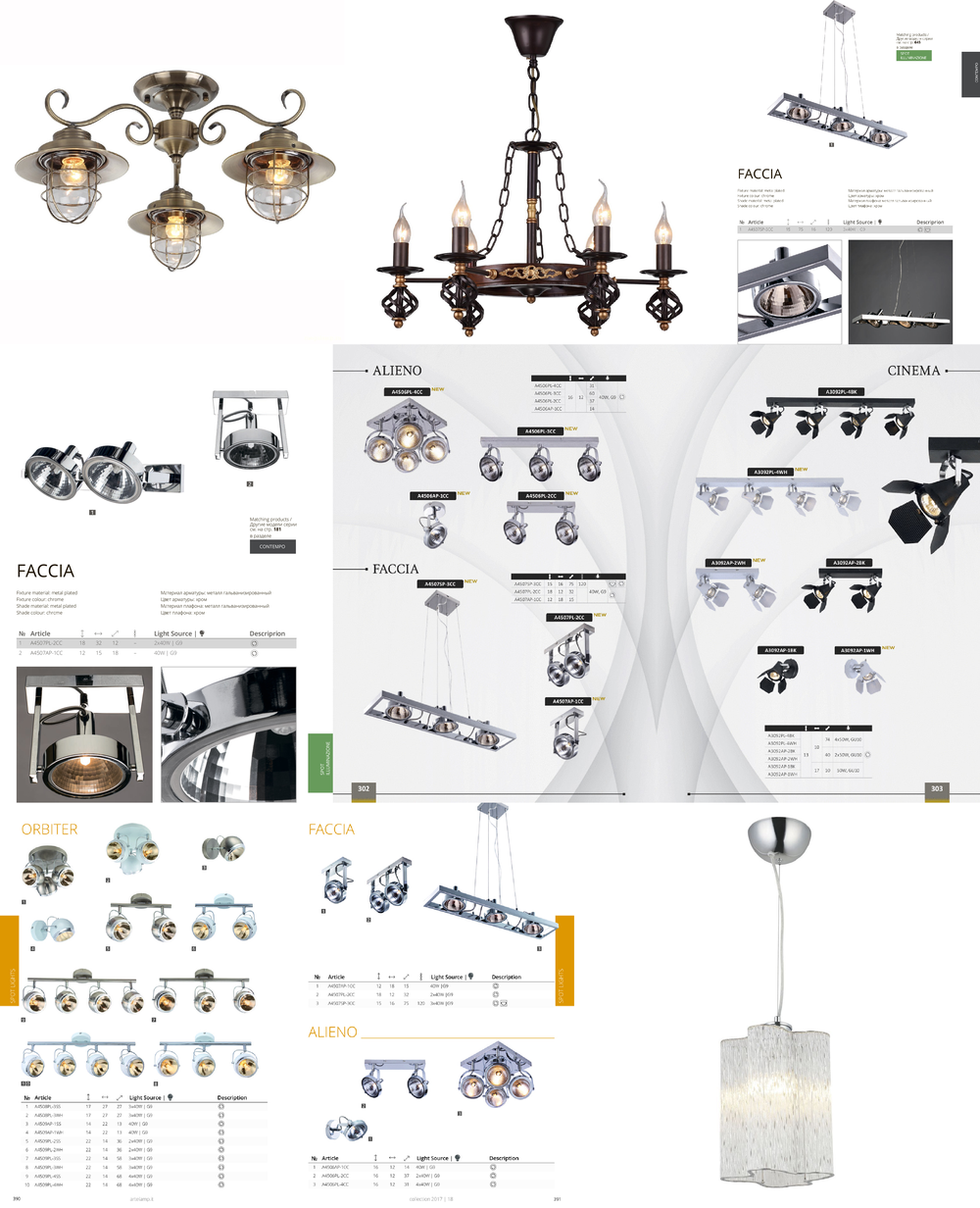 « подвесы». Arte Lamp серия Faccia артикул A4507SP-3CC