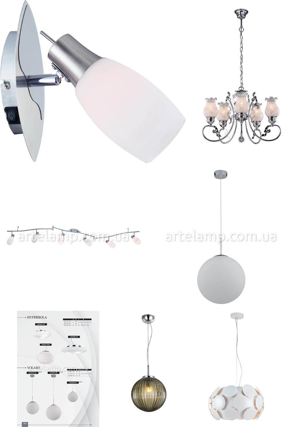 « три лампочки». Arte Lamp серия Volare артикул A4590PL-3SS