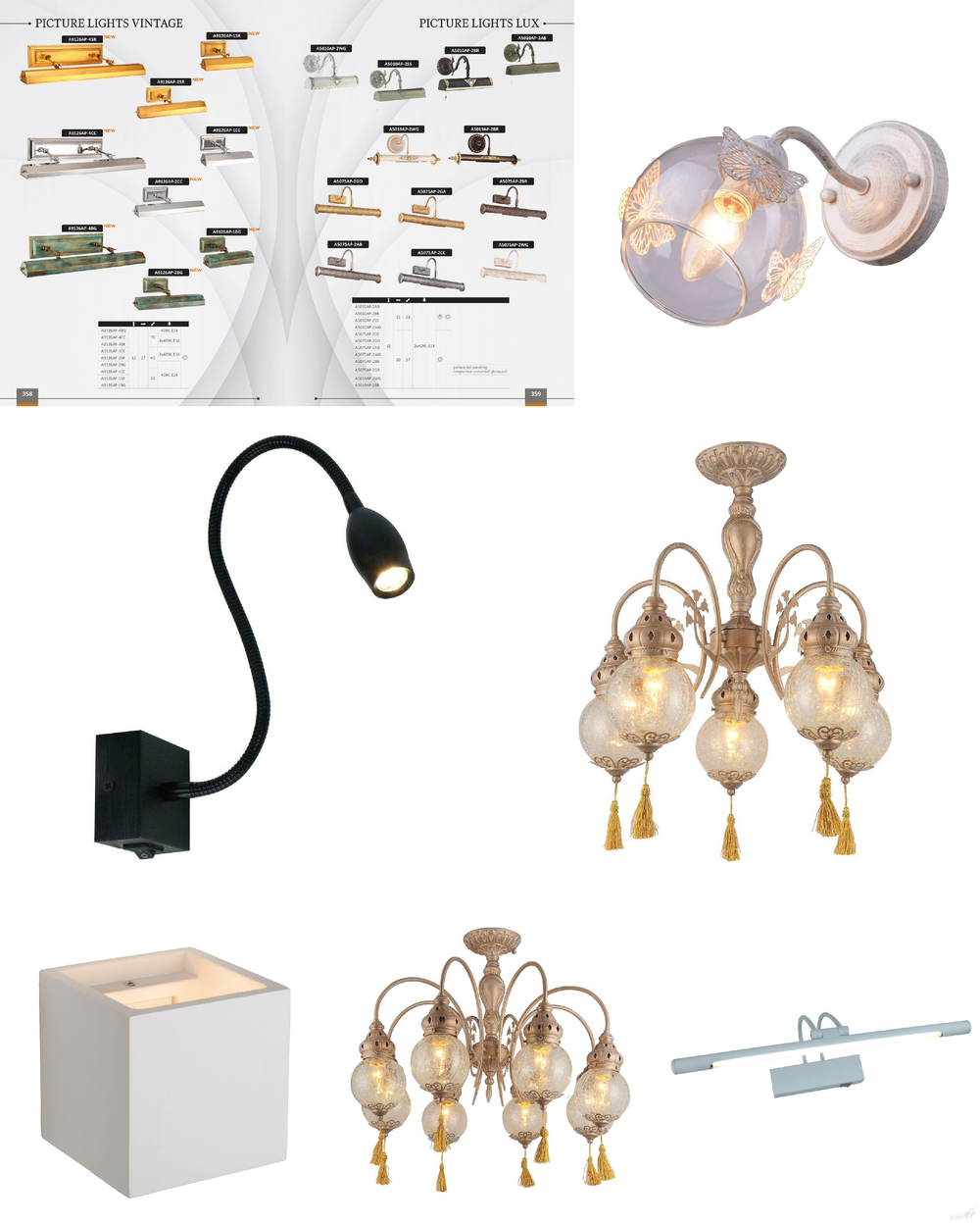 « для картин». Arte Lamp серия Picture Lights Lux артикул A5019AP-2BR