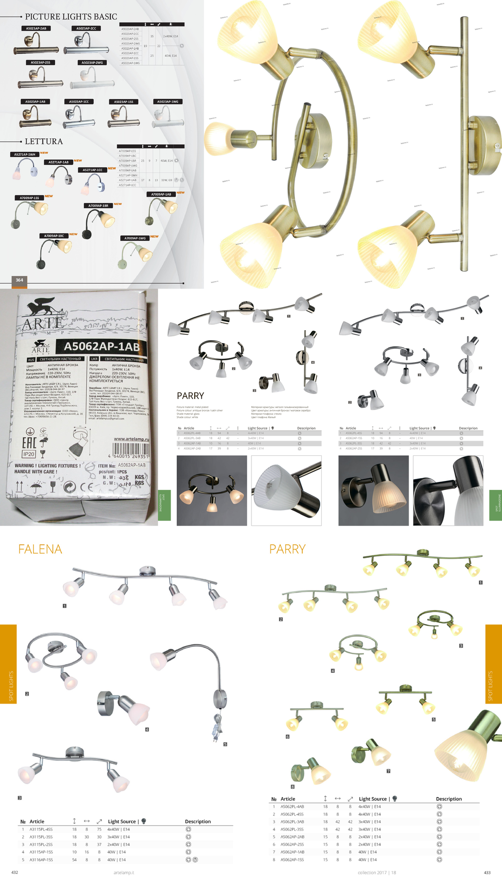 «». Arte Lamp серия Parry артикул A5062AP-2AB