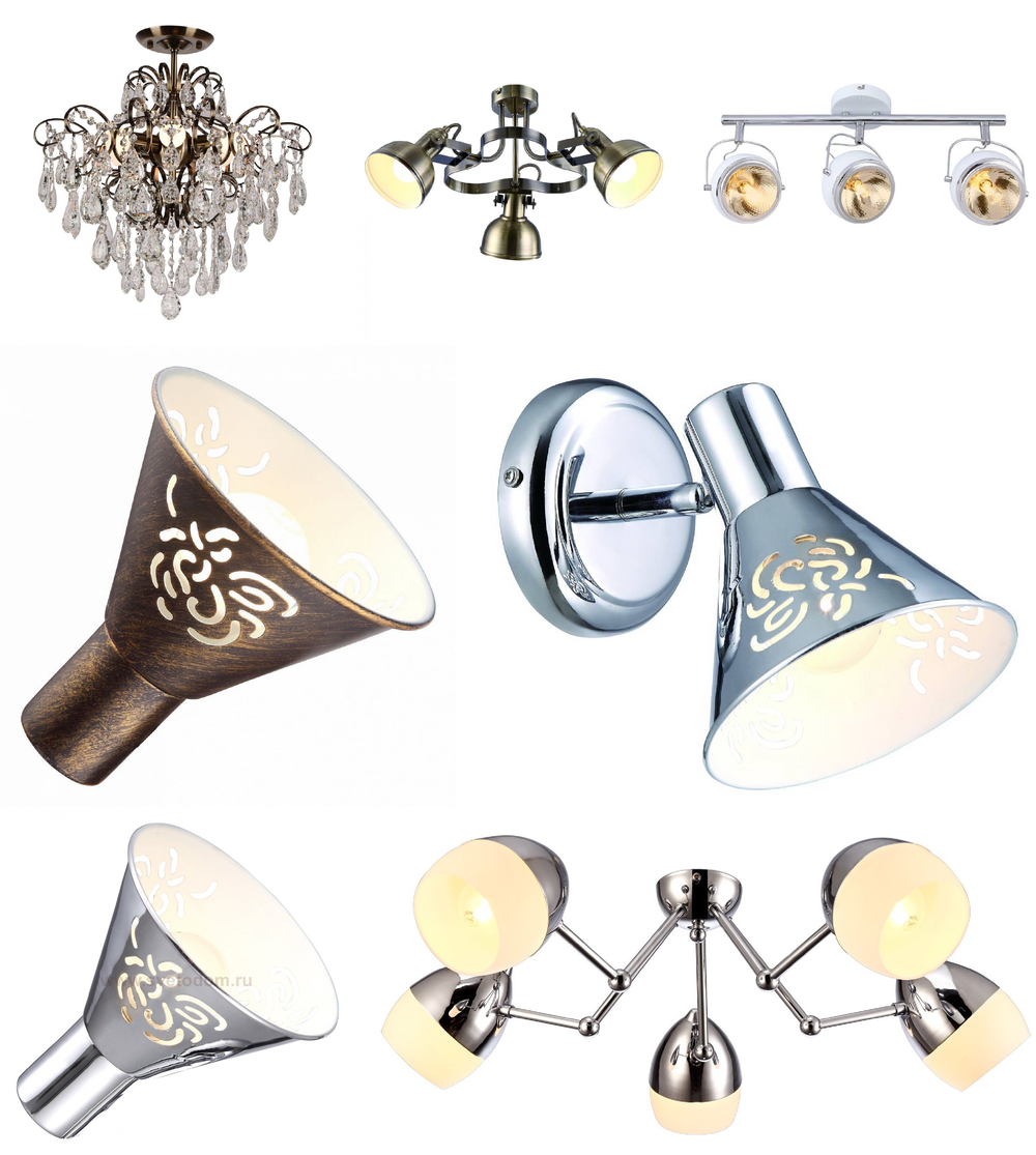 «Споты». Arte Lamp серия Cono артикул A5218PL-5CC