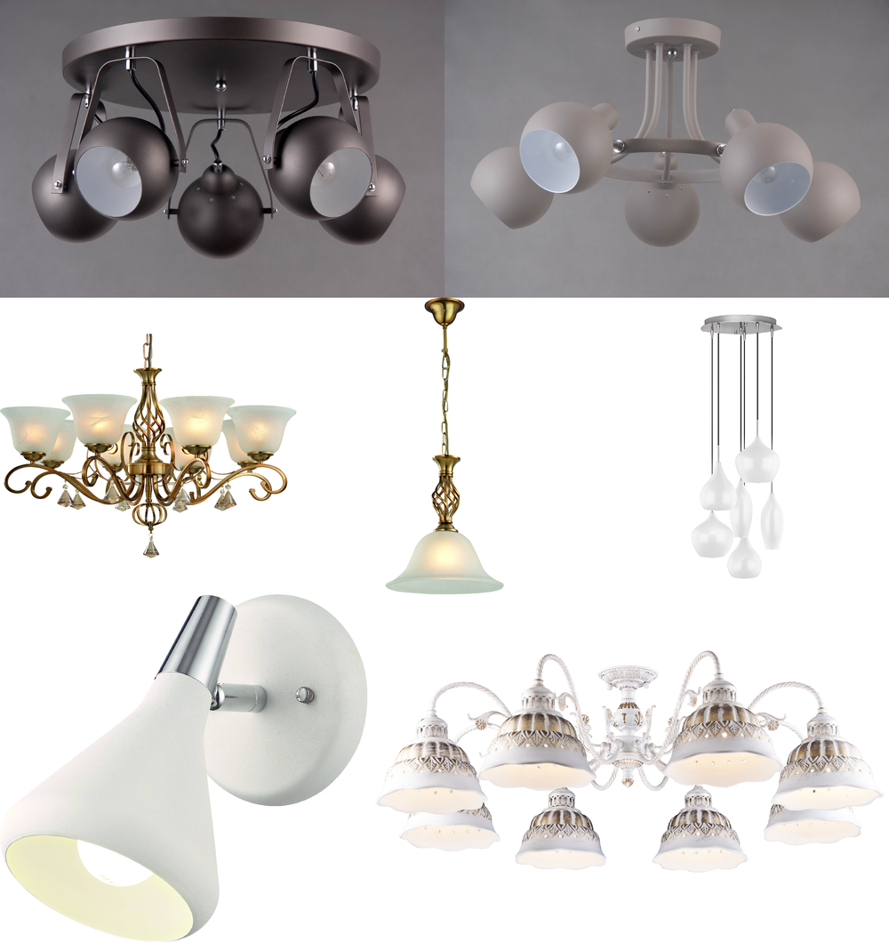 «Споты». Arte Lamp серия Cono артикул A5218PL-5CC
