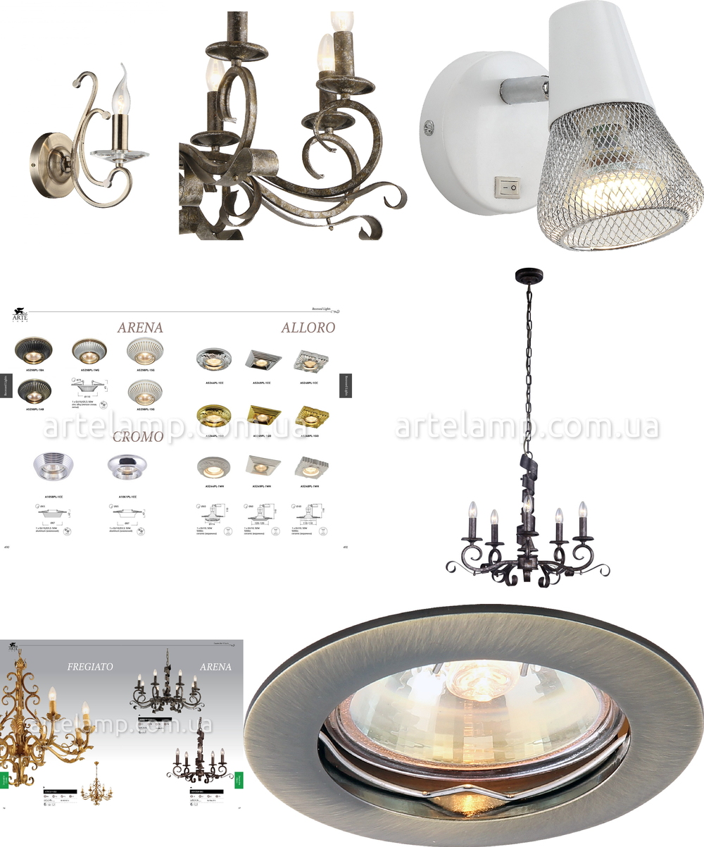 « потолочные». Arte Lamp серия Arena артикул A5298PL-1SG
