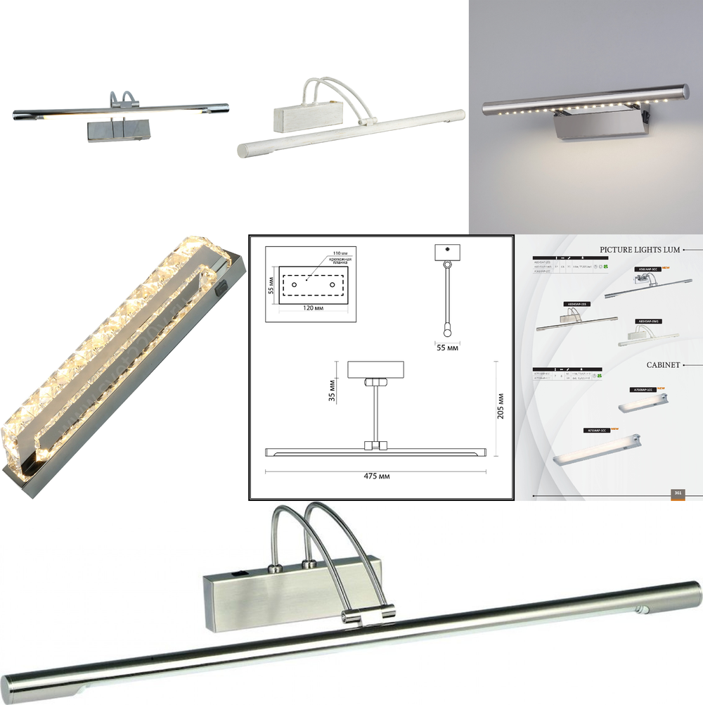 «». Arte Lamp серия Picture Lights Lum артикул A5614AP-1CC