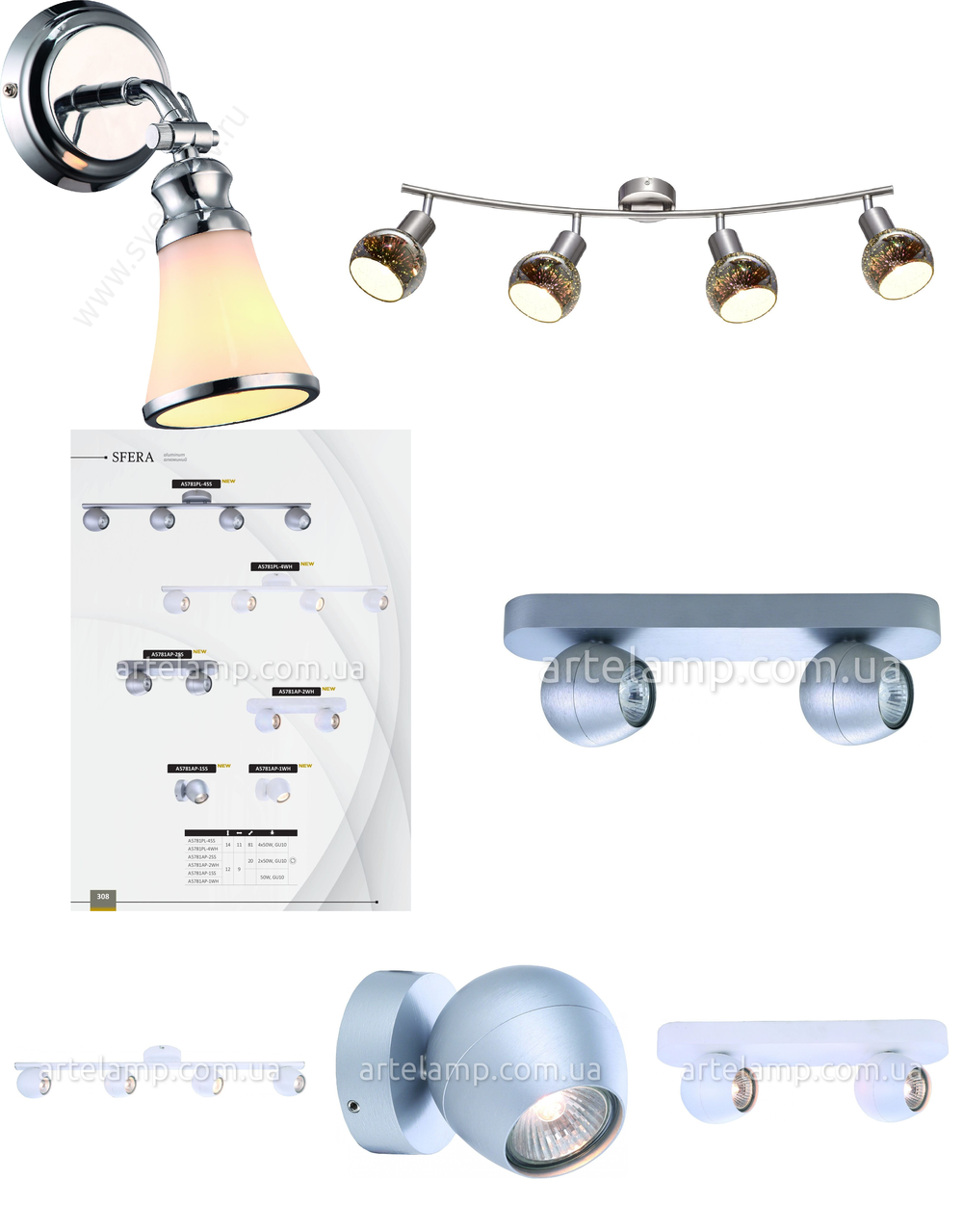 « четыре лампочки». Arte Lamp серия Sfera артикул A5781PL-4SS