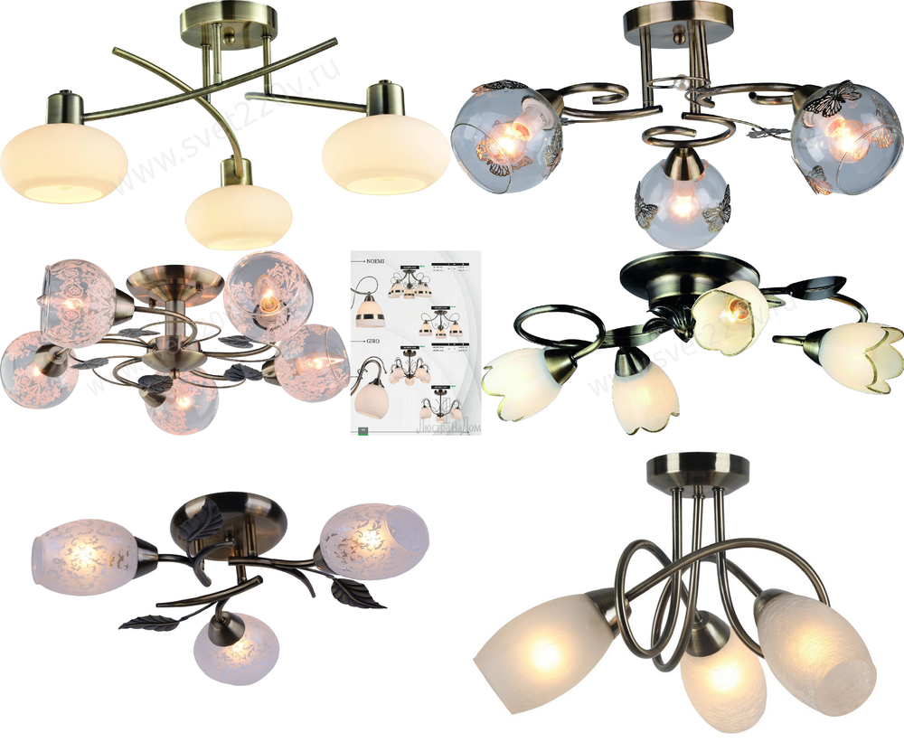 « потолочные». Arte Lamp серия Noemi артикул A6192PL-3AB