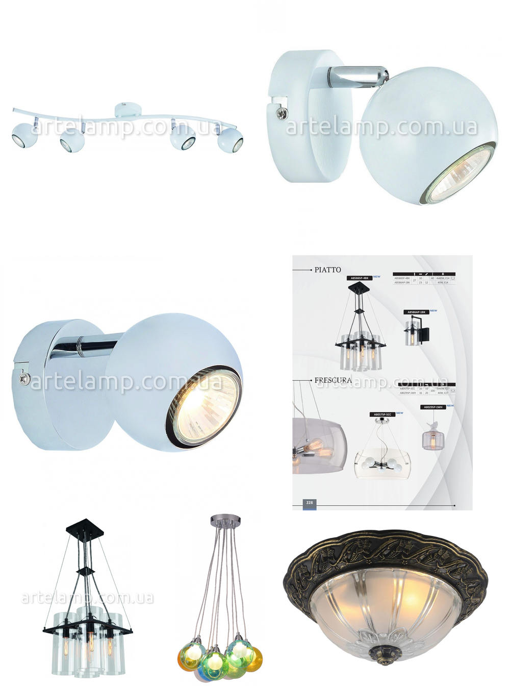 « две лампочки». Arte Lamp серия Piatto артикул A6251PL-2CC