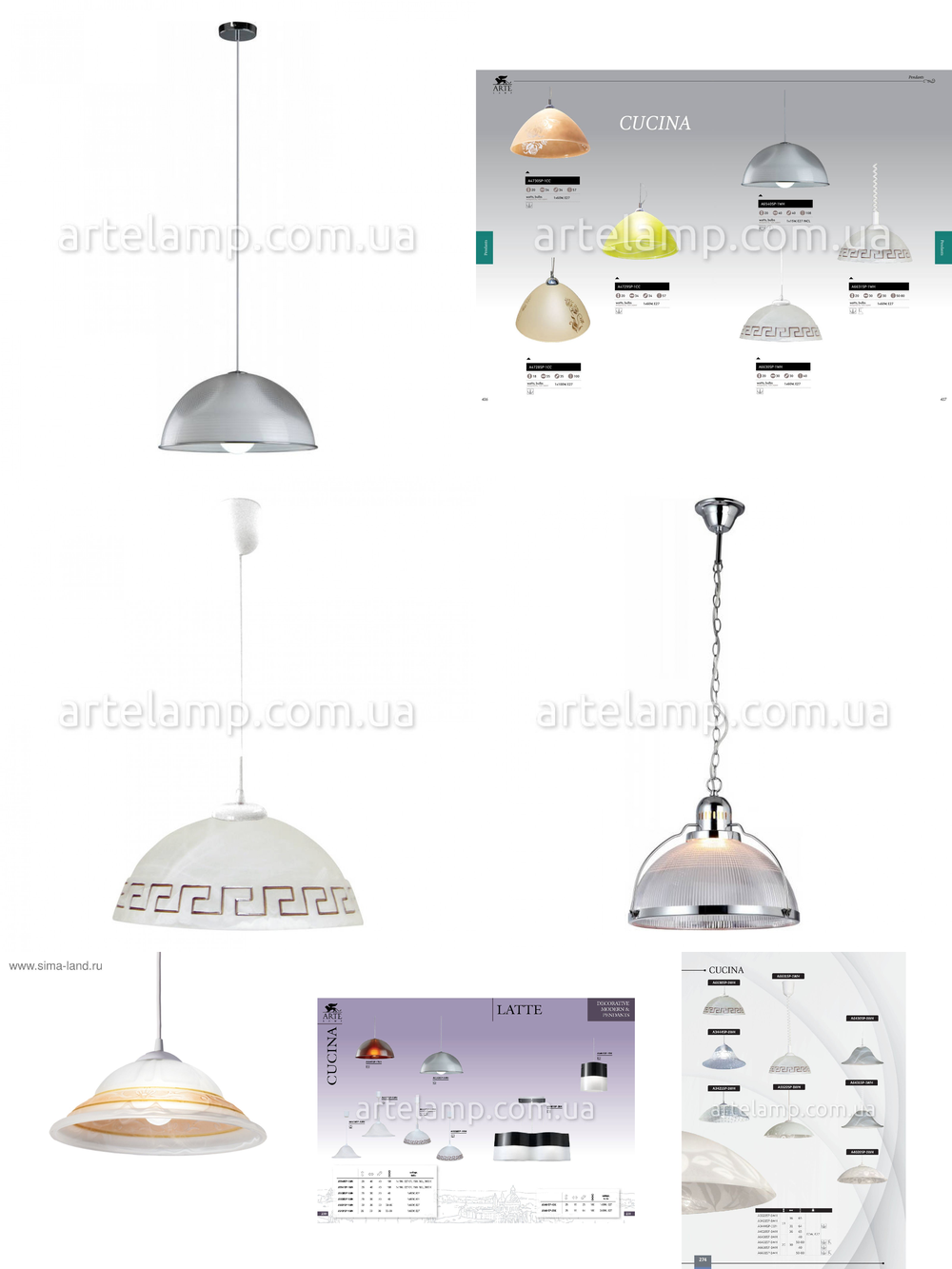 «Подвесные светильники». Arte Lamp серия Cucina артикул A6710SP-1WH
