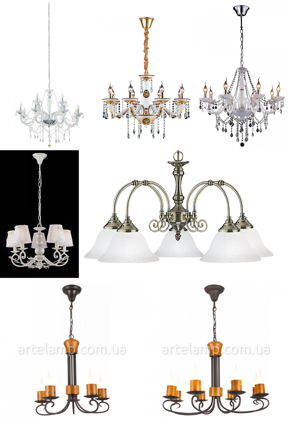 « подвесные». Arte Lamp серия Candela артикул A6950LM-5BR