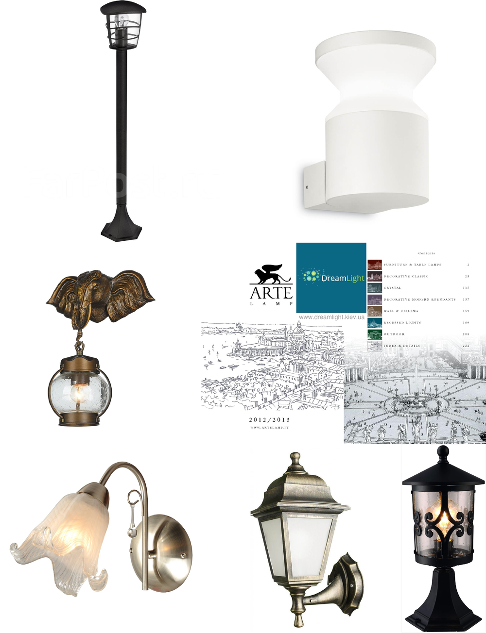« настенные». Arte Lamp серия Vitrage 1 артикул A7823AL-1AB