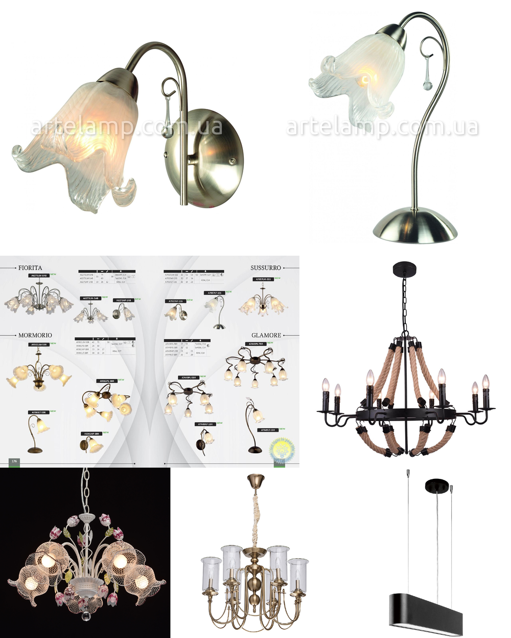 « подвесные». Arte Lamp серия Sussurro артикул A7957LM-5SS