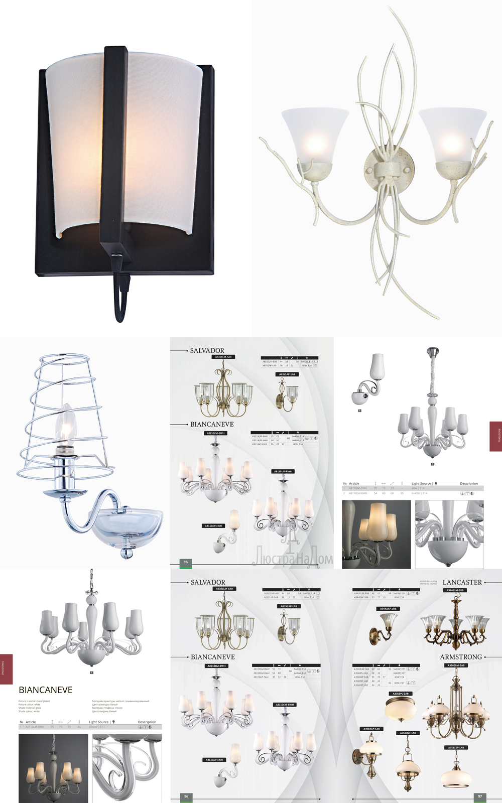 «Бра». Arte Lamp серия Biancaneve артикул A8110AP-1WH