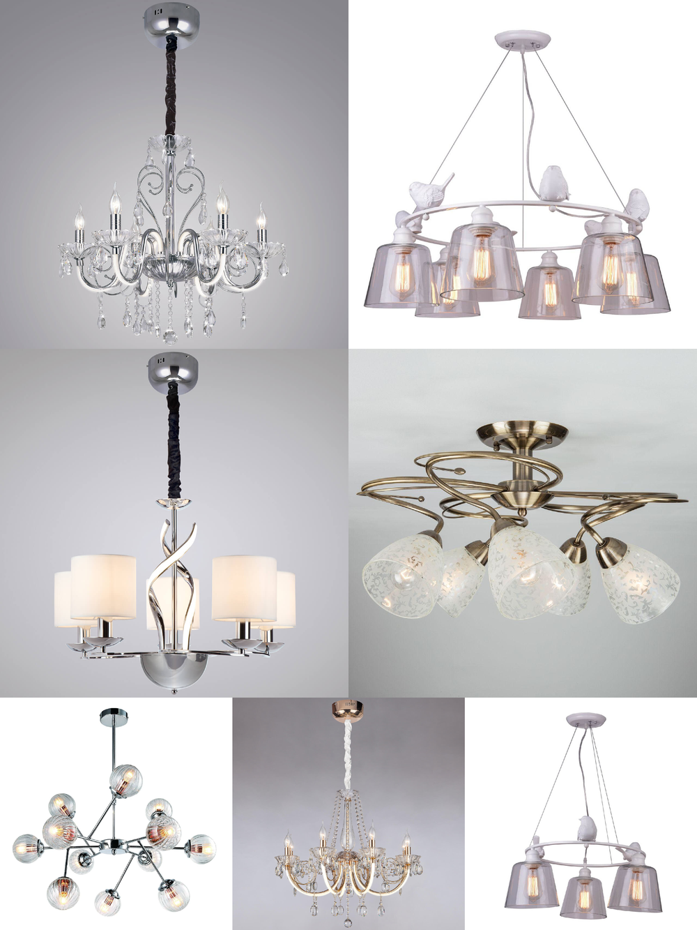 « подвесные». Arte Lamp серия Biancaneve артикул A8110LM-6WH