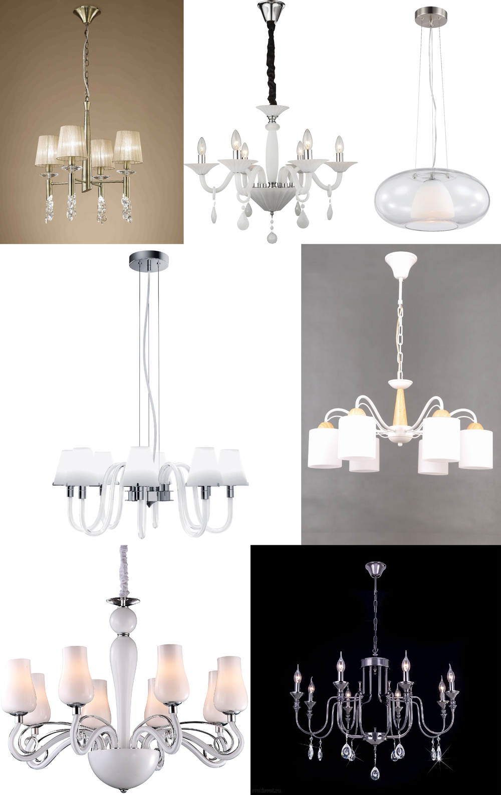 « подвесные». Arte Lamp серия Biancaneve артикул A8110LM-8WH