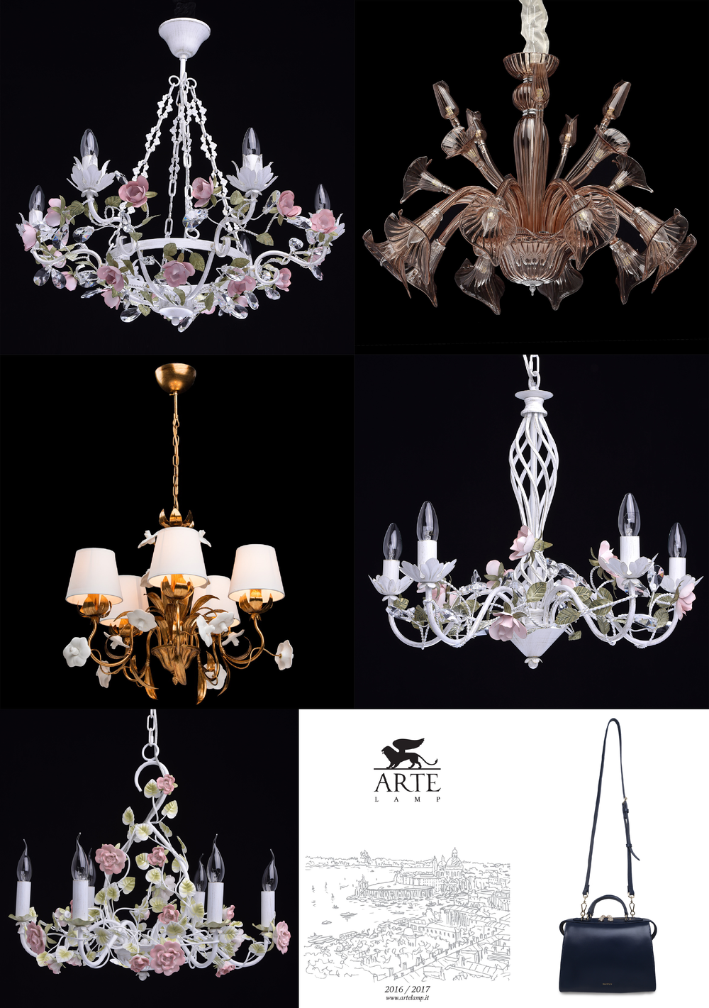 « подвесные». Arte Lamp серия Mormorio артикул A9361LM-5BR