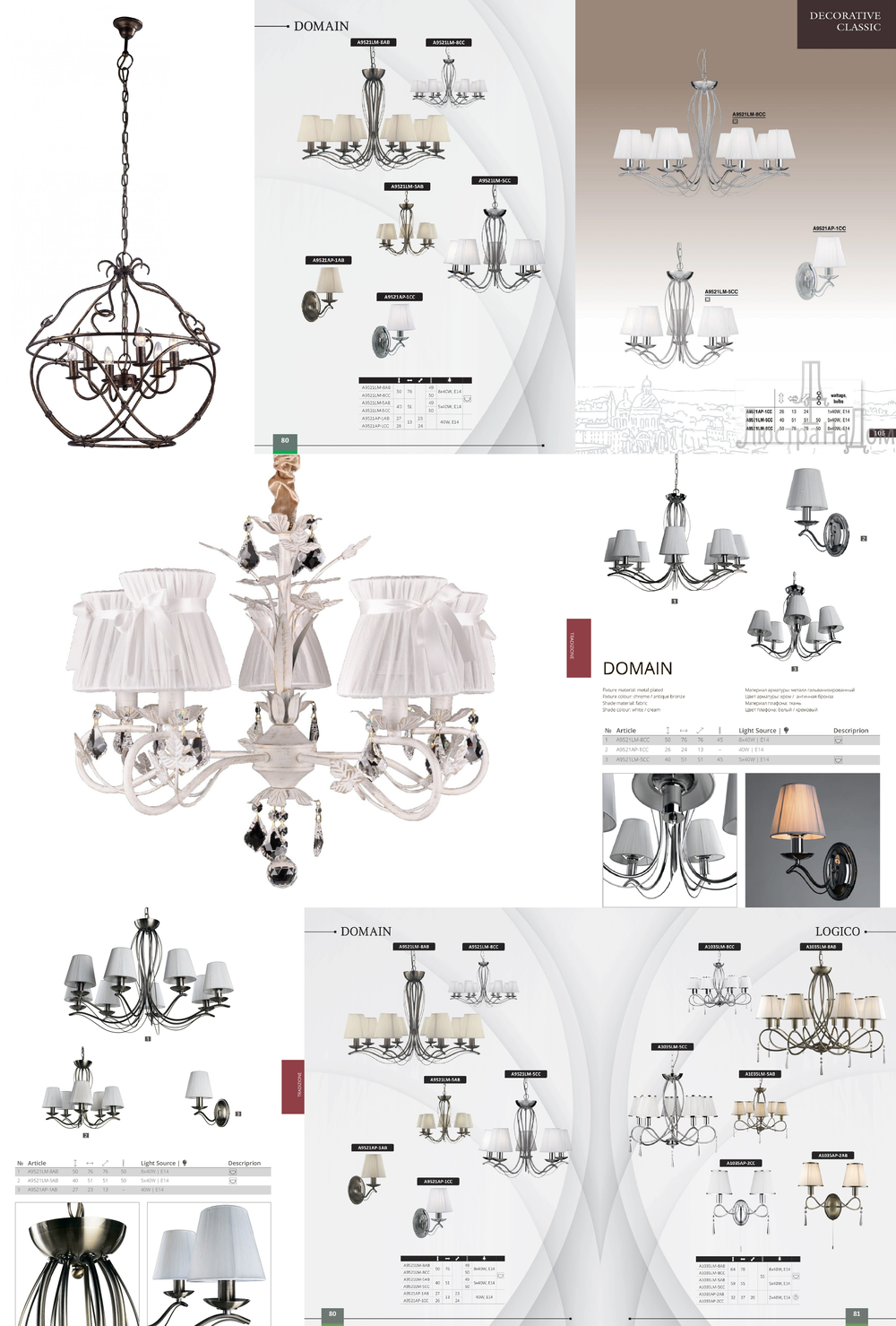 « подвесные». Arte Lamp серия Domain артикул A9521LM-5CC