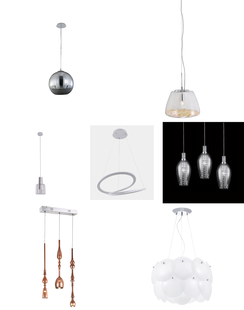 «Подвесные светильники». Crystal Lux серия Bell артикул BELL SP1 BLACK