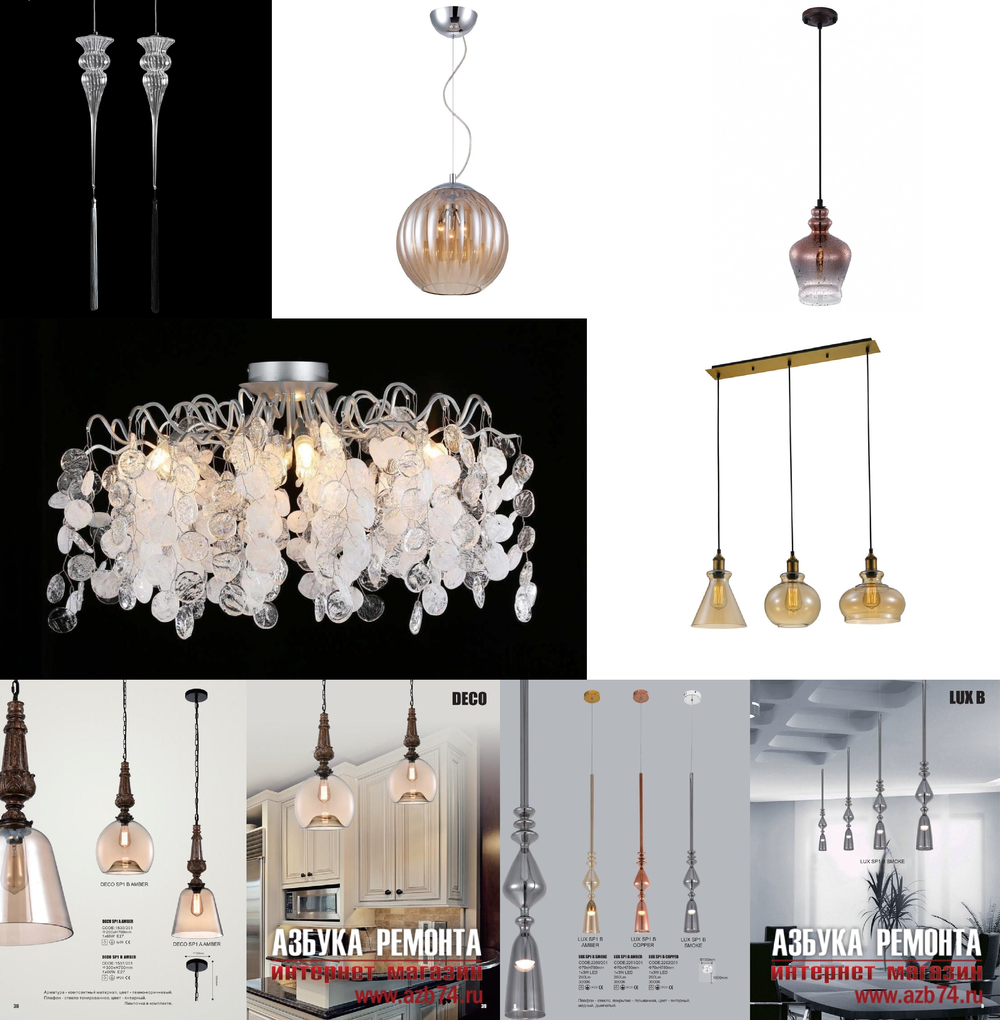 «Подвесные светильники». Crystal Lux серия Deco артикул DECO SP1 B AMBER