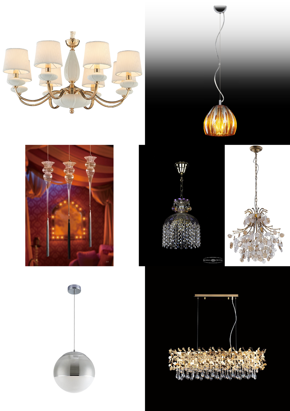 «Подвесные светильники». Crystal Lux серия Deco артикул DECO SP1 B AMBER