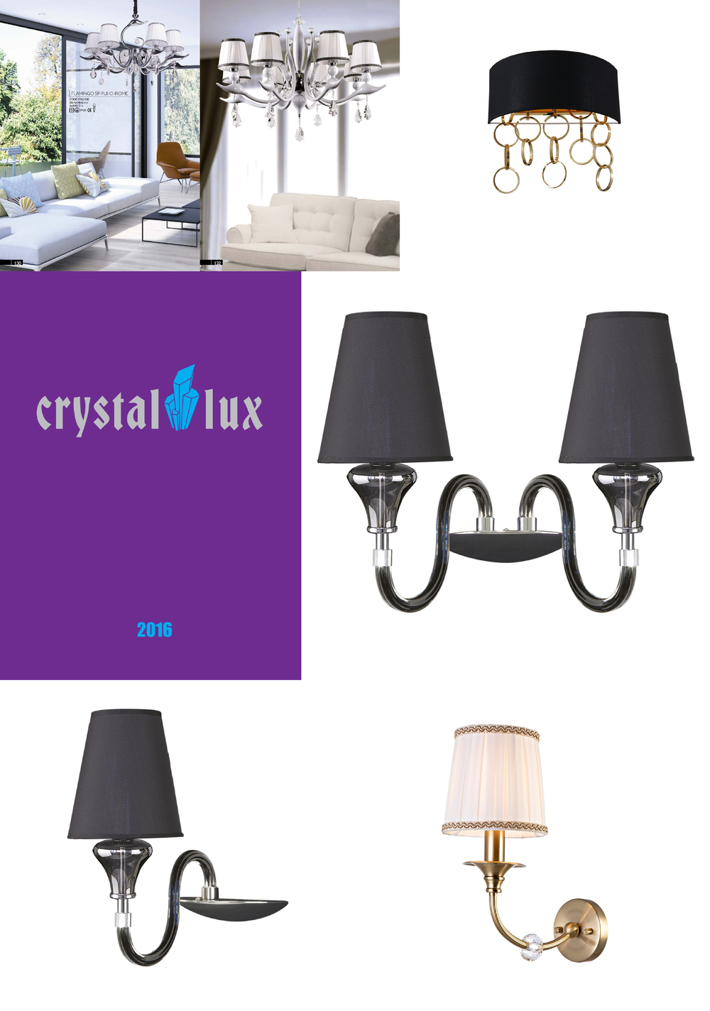 «Бра». Crystal Lux серия Flamingo артикул FLAMINGO AP1 CHROME