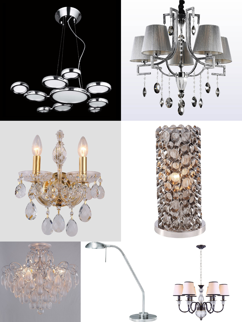 «». Crystal Lux серия Flamingo артикул FLAMINGO SP-PL5 CHROME