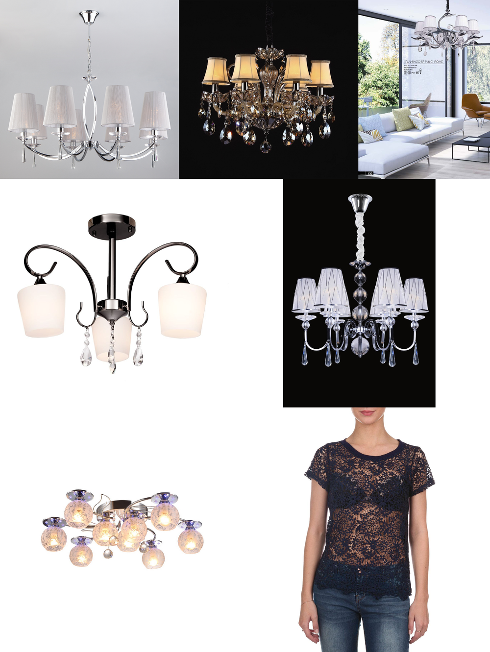 «». Crystal Lux серия Flamingo артикул FLAMINGO SP-PL5 CHROME
