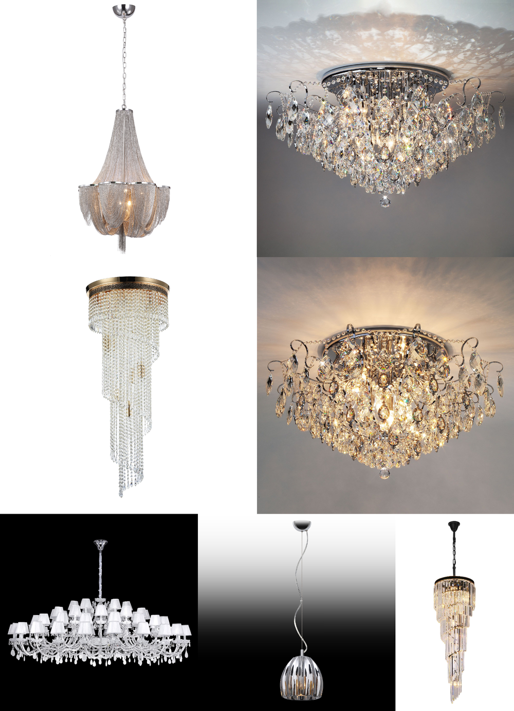 «Люстры». Crystal Lux серия Hauberk артикул HAUBERK SP-PL8+4
