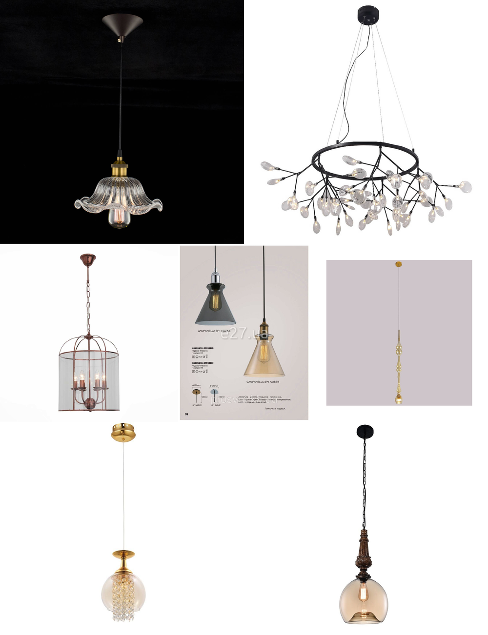 «Подвесные светильники». Crystal Lux серия Lux артикул LUX SP1 B COPPER