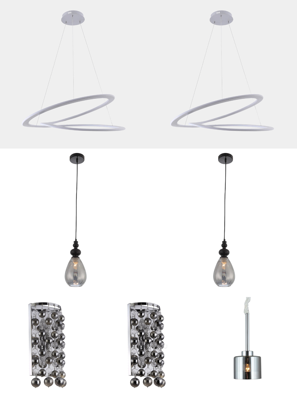 «Подвесные светильники». Crystal Lux серия Lux артикул LUX SP1 D SMOKE