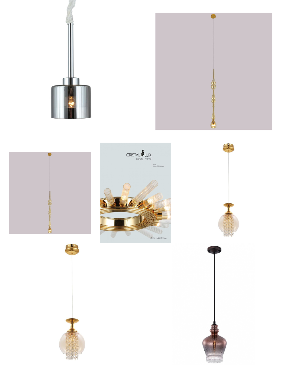 «Подвесные светильники». Crystal Lux серия Lux артикул LUX SP1 D SMOKE