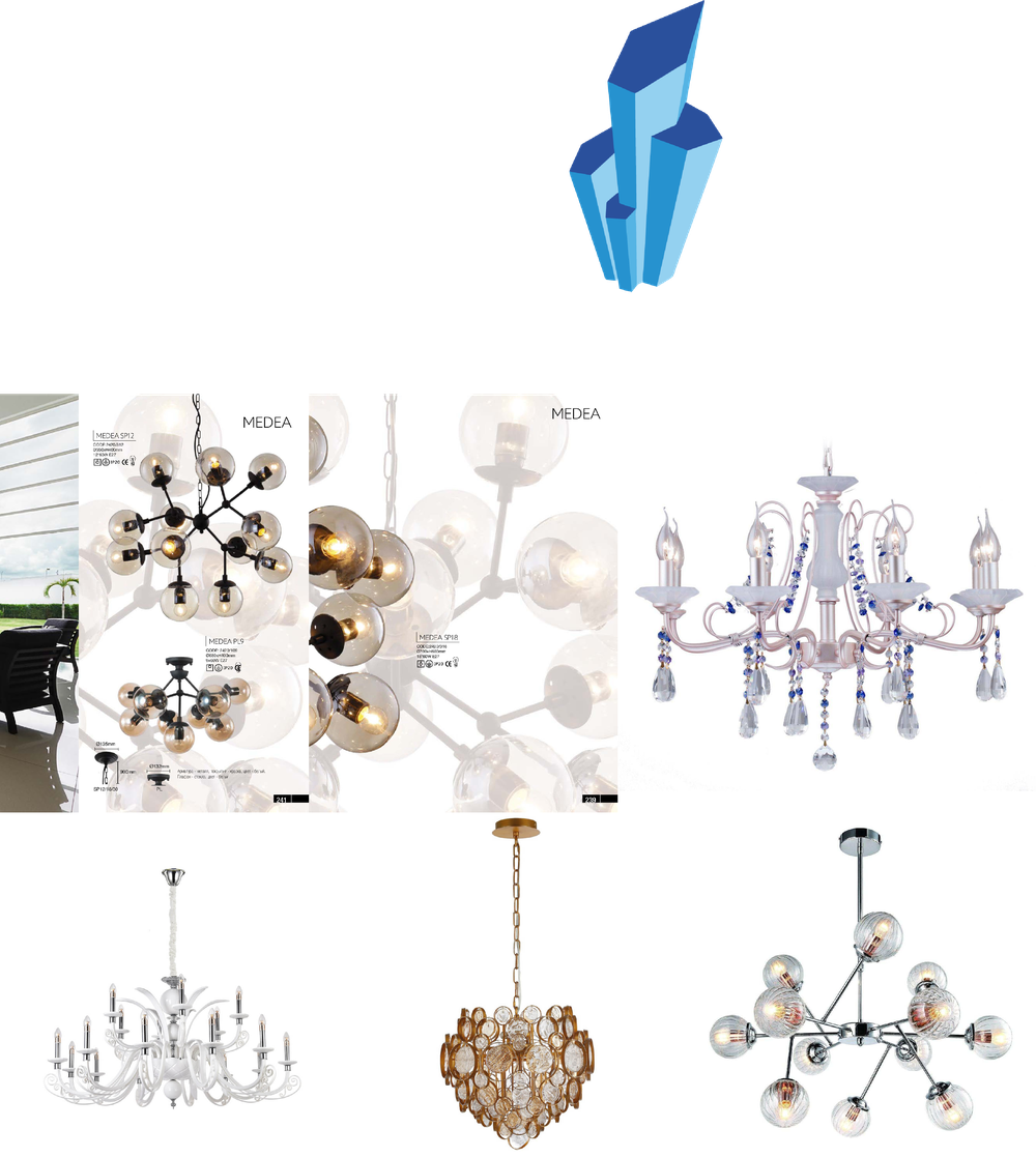 «Люстры». Crystal Lux серия Medea артикул MEDEA SP12
