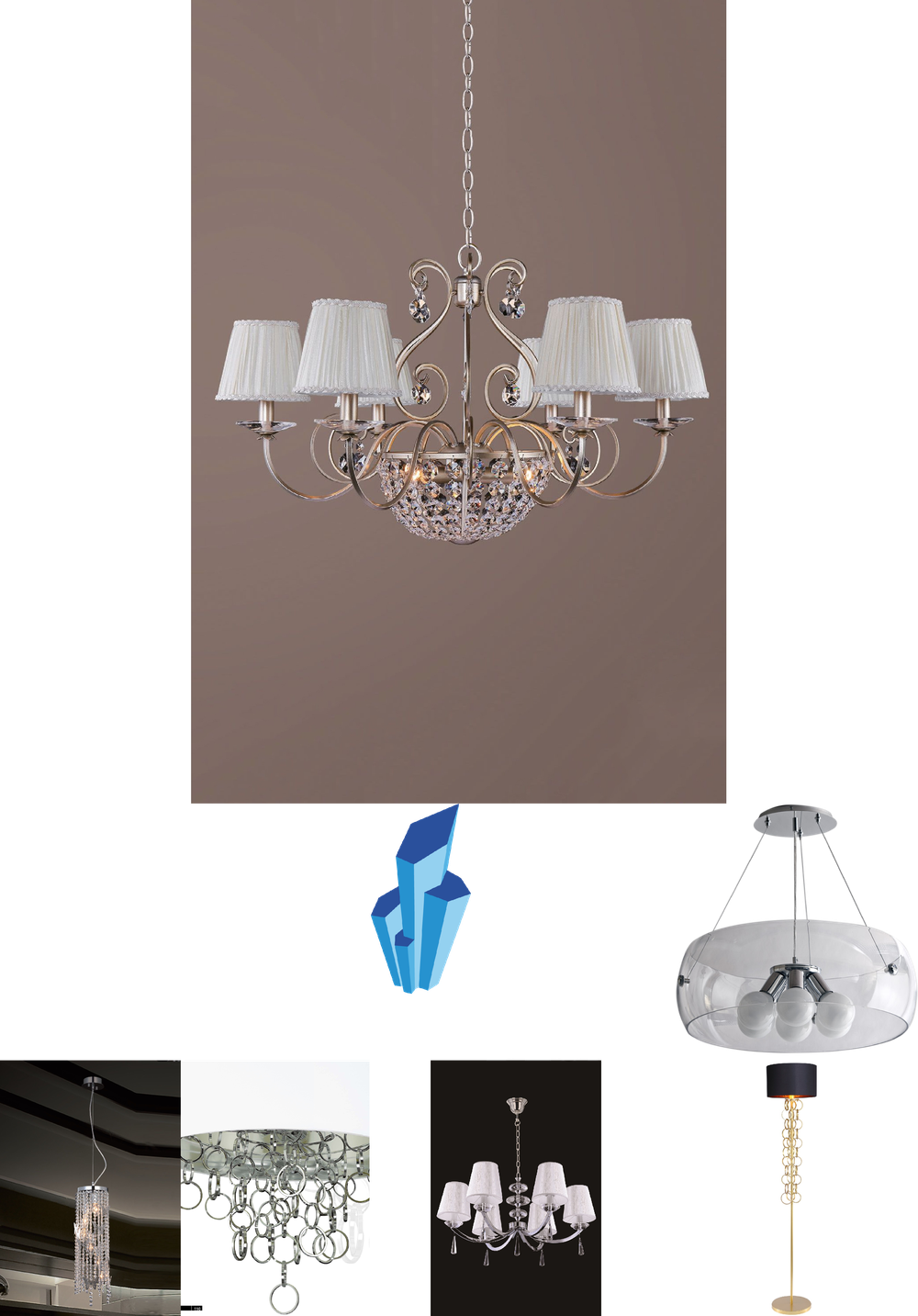«Люстры». Crystal Lux серия Olimpo артикул OLIMPO SP6