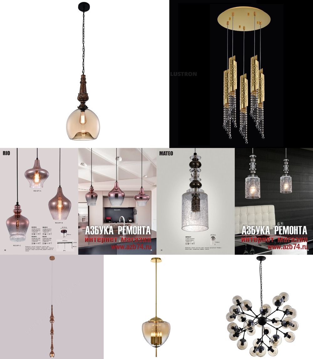 «Подвесные светильники». Crystal Lux серия Rio артикул RIO SP1 A