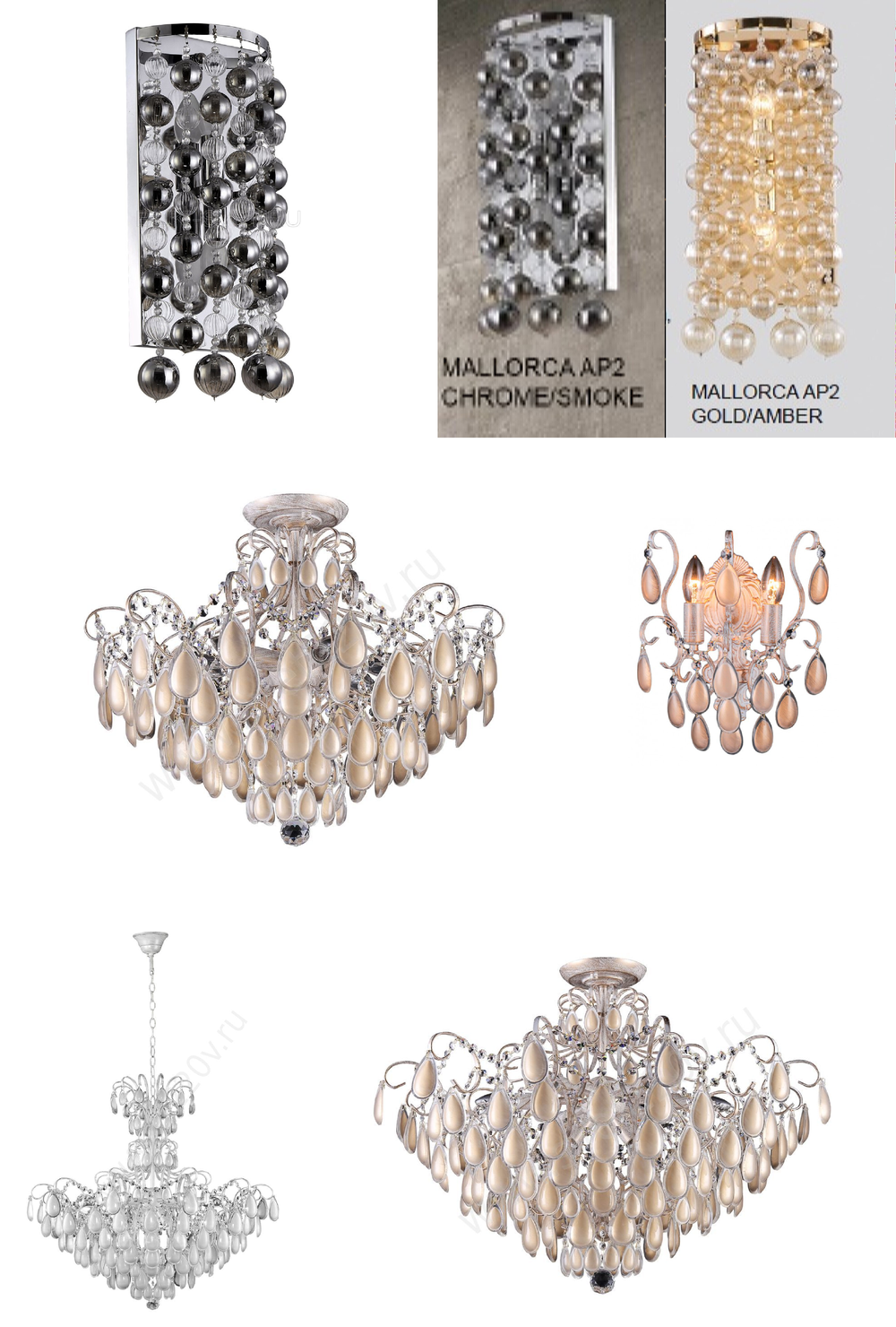 «Бра». Crystal Lux серия Sevilia артикул SEVILIA AP2 SILVER