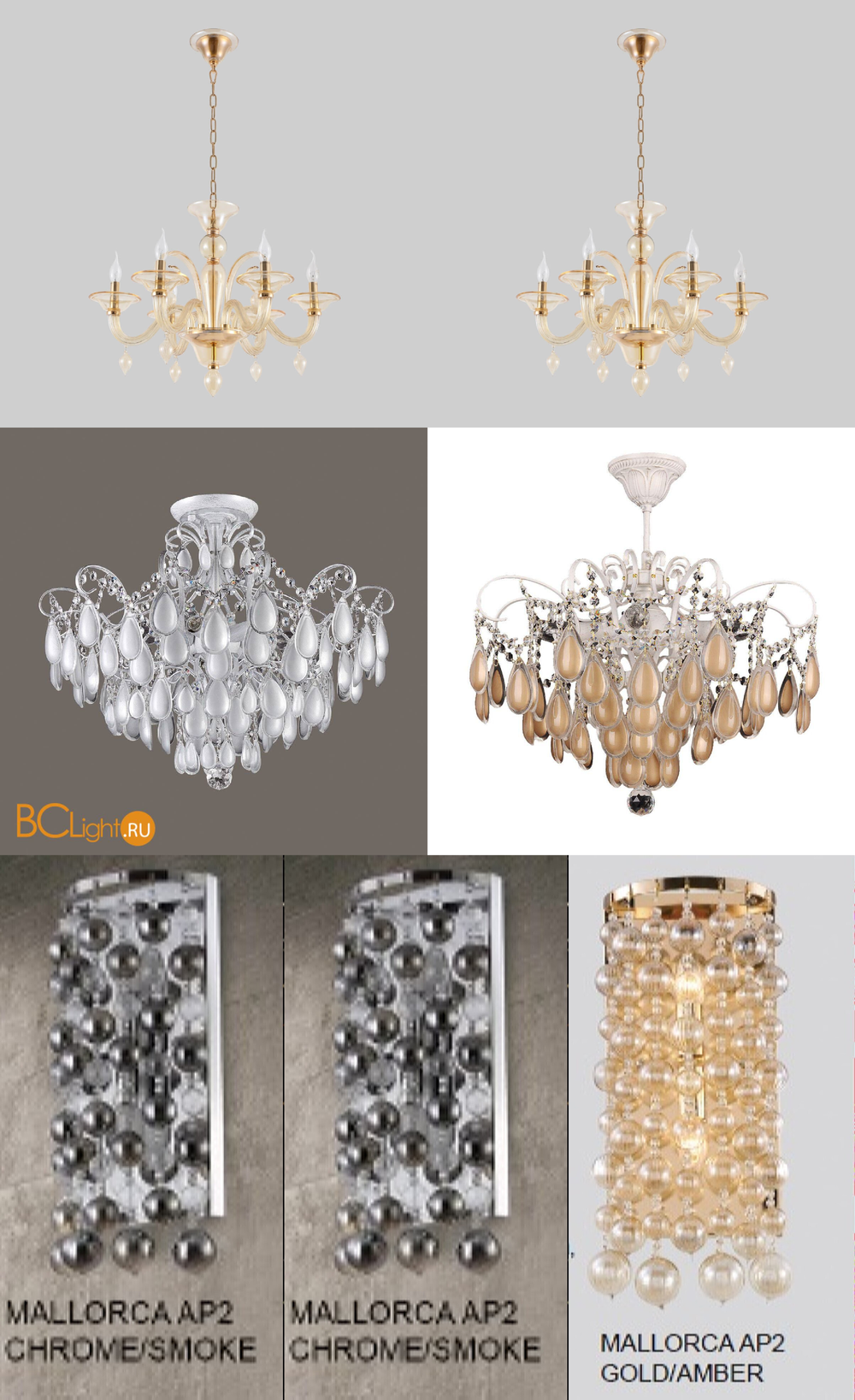 «Люстры». Crystal Lux серия Sevilia артикул SEVILIA PL6 SILVER