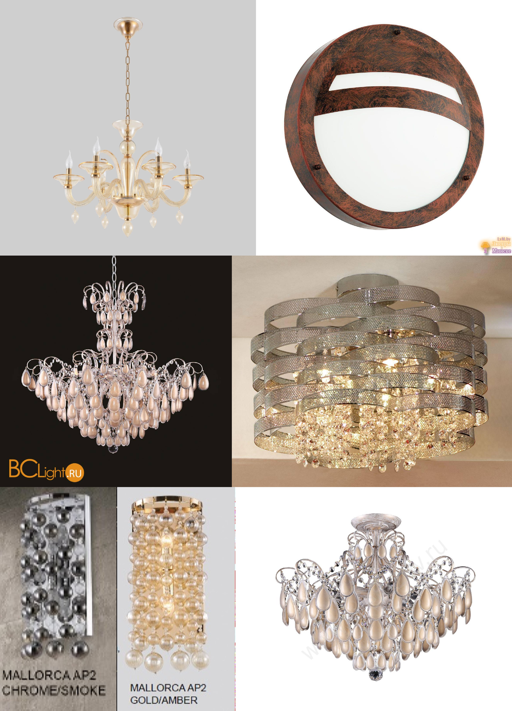 «Люстры». Crystal Lux серия Sevilia артикул SEVILIA SP9 GOLD