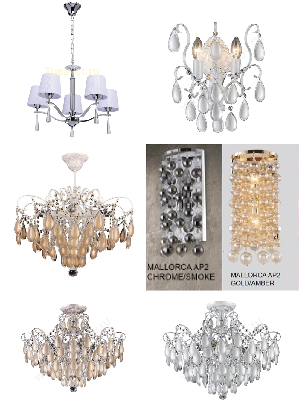 «Люстры». Crystal Lux серия Sevilia артикул SEVILIA SP9 SILVER