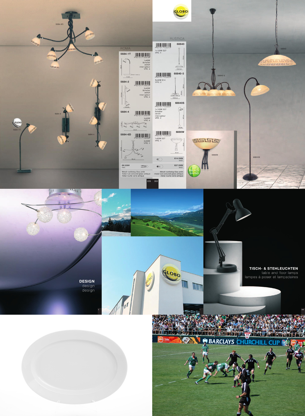 «». Globo серия Roma артикул 5684-6D
